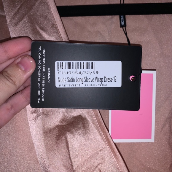 PLT satin wrap dress - Picture 5 of 5